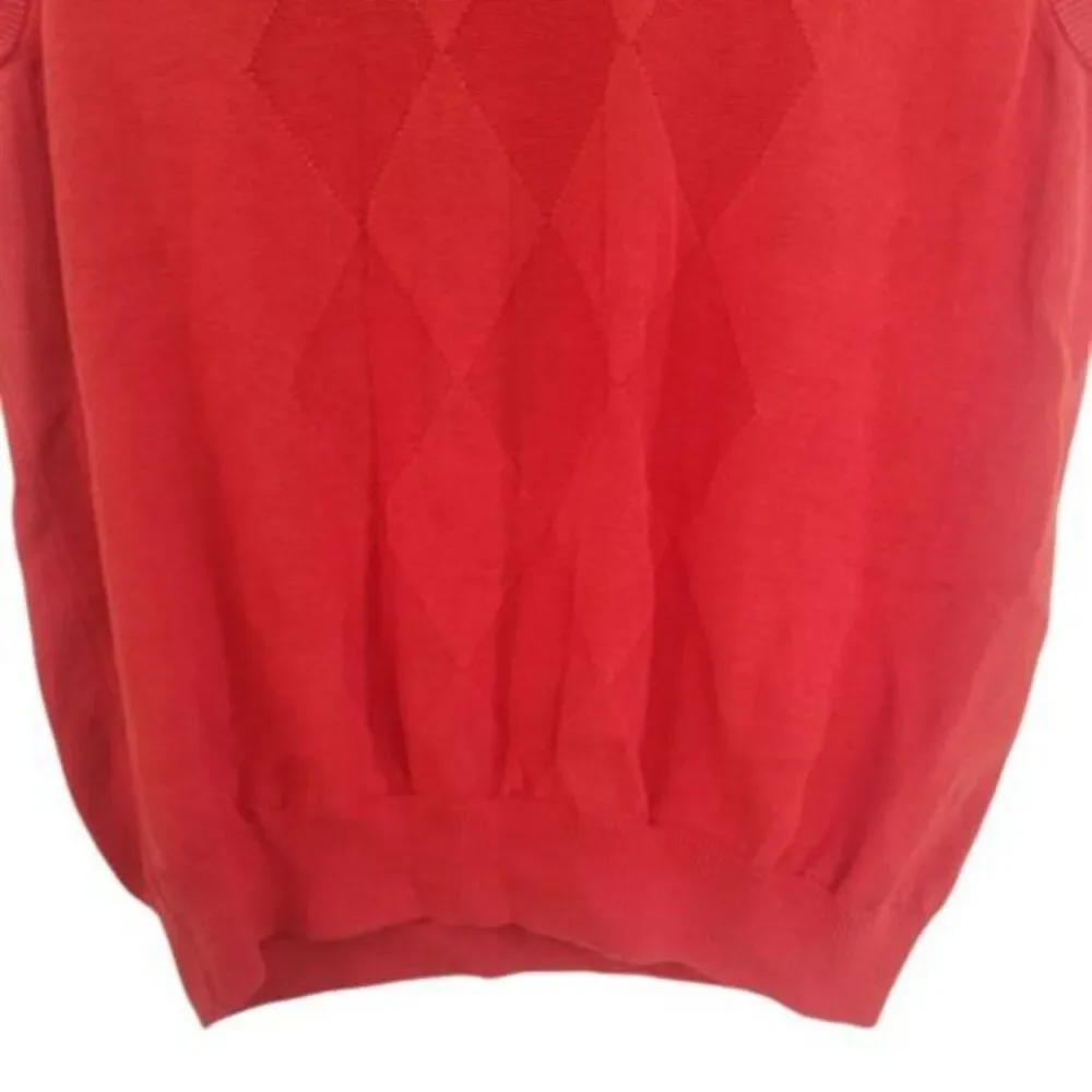 Jack Nicklaus Vintage Coral Linen Cotton‎ Blend Sweater Vest Mens Sz Medium